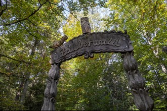 Entrance gate to the Magic Forest Fichtenau-Wildenstein