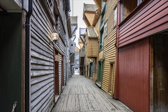 Alley with wooden houses
