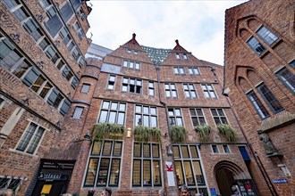 House of the Glockenspiel in Boettcherstrasse in the Old Town of Bremen