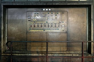 Old switchboard in the visitor centre of the Zollverein colliery