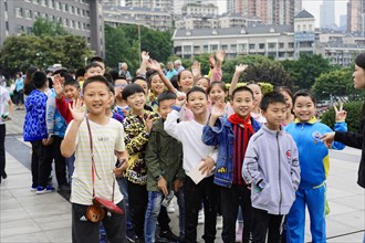 School class in the centre of Chongqing at the museum