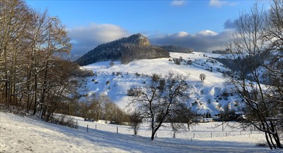 Wisner Flueh in the Solothurn Jura in winter