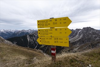 Signpost on the Seefelder Spitze