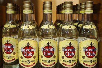 Cuban rum in a cigar shop