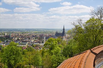 View of Ulm and the cathedral from the Wilhelmsburg