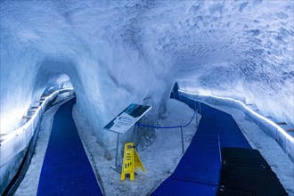 Carved tunnels in the Glacier paradise
