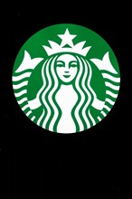 Logo Starbucks illuminated