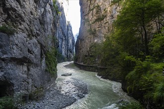 River Aare flowing through the Aare gorge