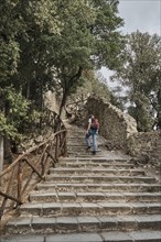 Stairs to the Rocca del Leone Fortress