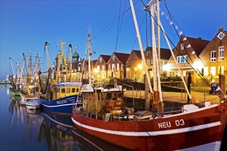Fishing harbour in the evening
