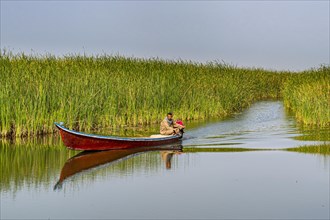 Little boat in the Mesopotamian Marshes