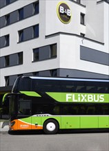 Flixbus in front of B&B Hotel