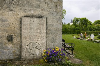 Memorial plaque for the fallen sons in the First and Second World War
