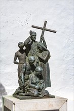 Bronze statue of the priest Pedro Camps