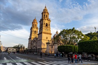 Morelia cathedral at sunset