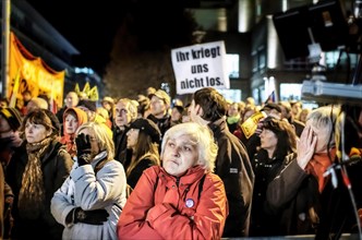 In front of Stuttgart's main railway station: The result of the referendum on Stuttgart 21 is announced at a rally of opponents of the railway project. Stuttgart
