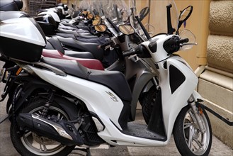 Outdoor parking for motorbikes