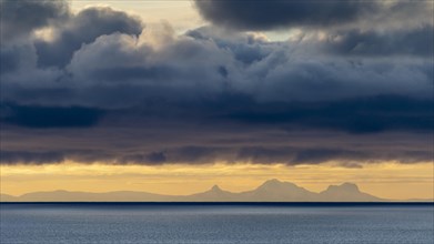 Dark clouds over the sea at Lofoten