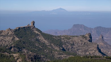 View from Pico de las Nieves to Roque Nublo and Tenerife