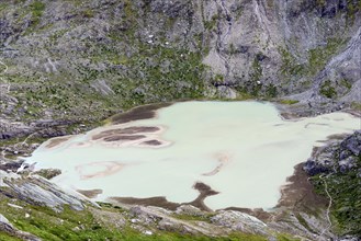 Glacial lake below the Pasterze