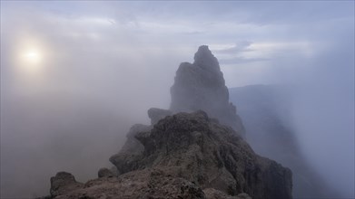 Sunrise in fog