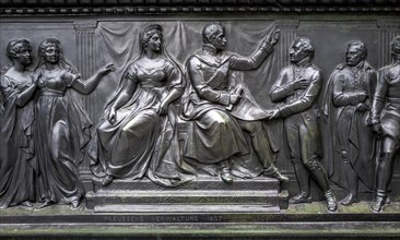Bronze figures at the base of the monument to Frederick the Great Unter den Linden