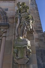 Sculpture of St. Christopher with the Child Jesus on his shoulders