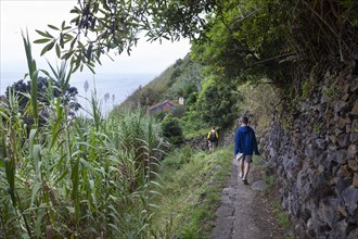 Hikers on the way to Rocha da Relva