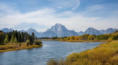 Snake River at Oxbow Bend river bend