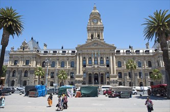 City Hall with Nelson Mandela statue on the balcony