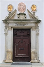 Entrance door to the grammar school