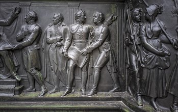 Bronze figures at the base of the monument to Frederick the Great Unter den Linden