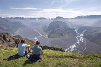 Hikers enjoying the view