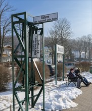 Binz train station on Ruegen in winter