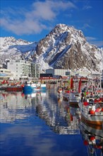 Traditional fishing boats in Svolvaer harbour