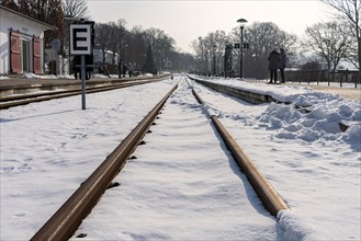 Binz train station on Ruegen in winter