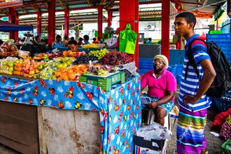 Fruit sale at the indoor market