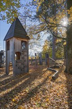 Children's playground on the Burghalde in autumn leaves
