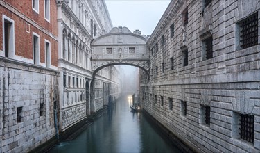 Long exposure at dawn from the Bridge of Sighs in the lagoon city