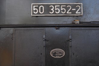 Serial number on iron steam locomotive 1941