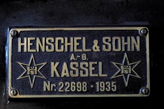 Railway sign Henschel & Sohn Wagenbauer