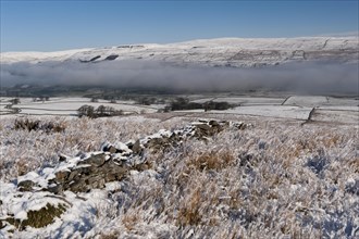 Upper Wensleydale near Hawes covered in snow