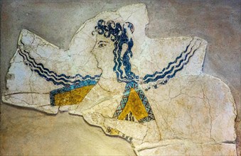 Fresco fragment with dancer
