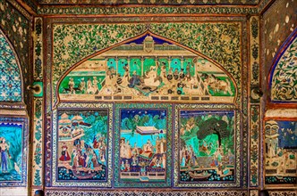 Chittra Shala courtyard with virtuoso fine paintings