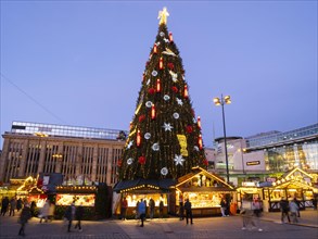 The largest Christmas tree in the world at the Dortmund Christmas Market
