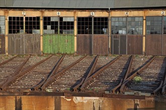 Doors of shunting hall with sidings