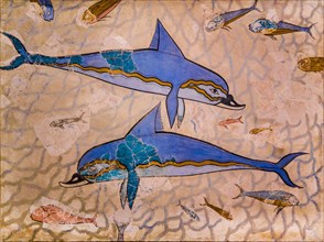 Dolphin Frescoes in the Queen's bath at Knossos