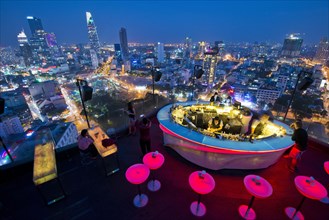 Night Chill Skybar with Skyline Saigon