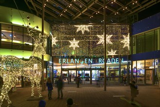 Christmas entrance of the Erlangen Arcaden shopping centre