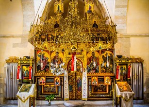 Richly decorated iconostasis